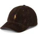 casquette-courbee-marron-fonce-ajustable-classic-sport-corduroy-polo-ralph-lauren