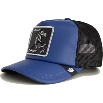 Casquette trucker bleue et noire cheval LFG Stallion Pre-Game Seasonal The Farm Goorin Bros.