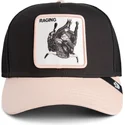 casquette-trucker-noire-et-beige-bull-raging-llub-flip-side-2-the-farm-goorin-bros
