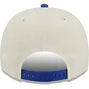 casquette-courbee-beige-et-bleue-snapback-9fifty-a-frame-precurved-hardwood-classics-new-york-knicks-nba-new-era