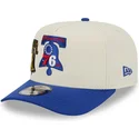 casquette-courbee-beige-et-bleue-snapback-9fifty-a-frame-precurved-hardwood-classics-philadelphia-76ers-nba-new-era