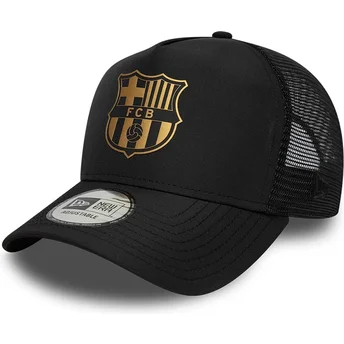 Casquette trucker noire FC Barcelona LALIGA A Frame Gold New Era