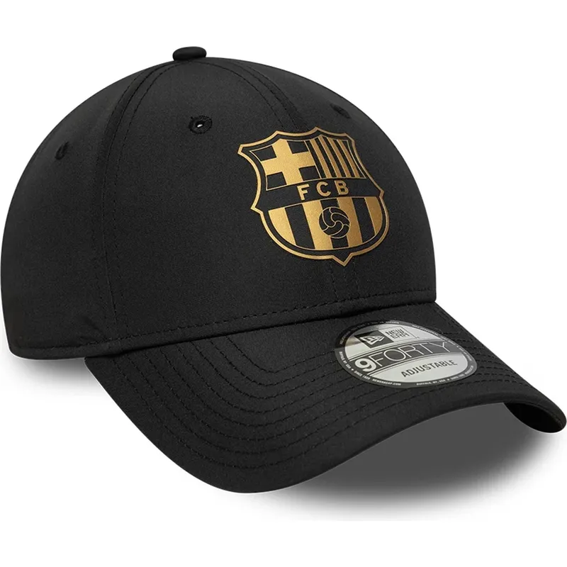 casquette-courbee-noire-ajustable-fc-barcelona-laliga-9forty-gold-new-era