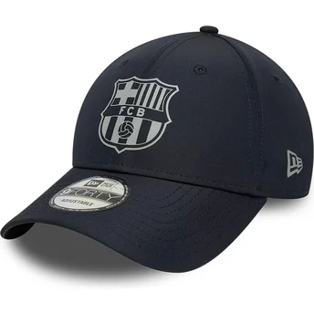 Casquette courbée bleue marine ajustable FC Barcelona LALIGA 9FORTY Reflective New Era