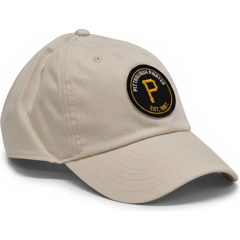 casquette-courbee-beige-ajustable-club-unstructured-organic-cotton-pittsburgh-pirates-mlb-nike