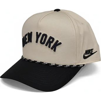 Casquette courbée beige et noire snapback Rise Structured New York Yankees MLB Nike