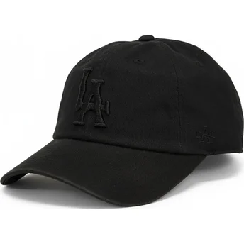 Casquette courbée noire ajustable avec logo noir Los Angeles Dodgers Ballpark American Needle