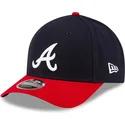 casquette-courbee-bleue-marine-et-rouge-snapback-9forty-m-crown-player-replica-atlanta-braves-mlb-new-era