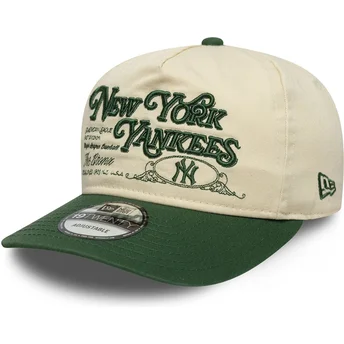 Casquette courbée beige et verte ajustable 19TWENTY Washed Graphic New York Yankees MLB New Era