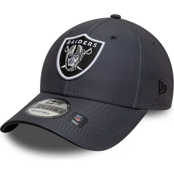 Casquette courbée grise ajustable 9FORTY Microfibre Las Vegas Raiders NFL New Era