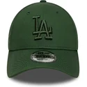 casquette-courbee-verte-ajustable-avec-logo-vert-9forty-league-essential-los-angeles-dodgers-mlb-new-era