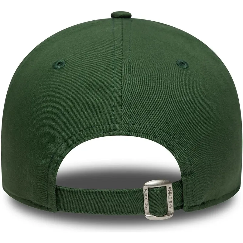 casquette-courbee-verte-ajustable-avec-logo-vert-9forty-league-essential-los-angeles-dodgers-mlb-new-era