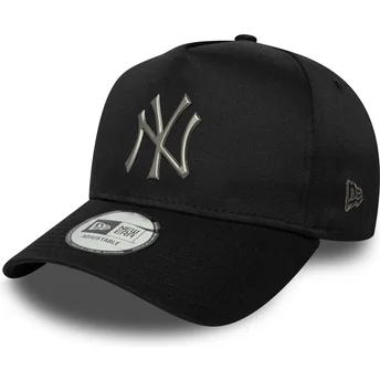 Casquette courbée noire snapback 9FORTY E Frame Metallic New York Yankees MLB New Era