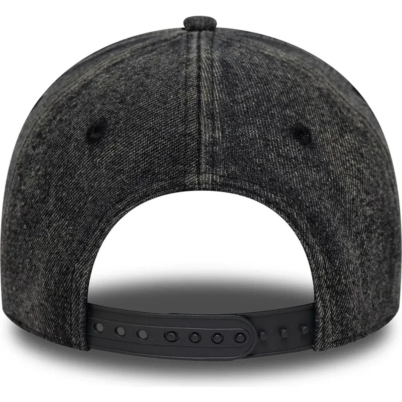 casquette-courbee-noire-snapback-9forty-e-frame-denim-new-york-yankees-mlb-new-era