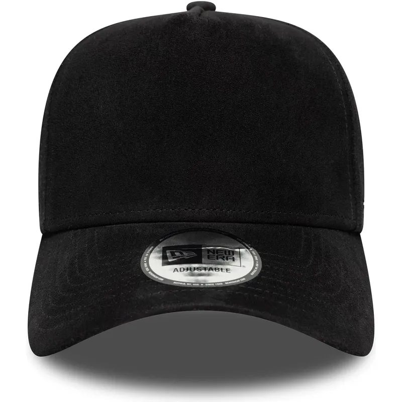 casquette-courbee-noire-ajustable-9forty-e-frame-img-suede-new-era