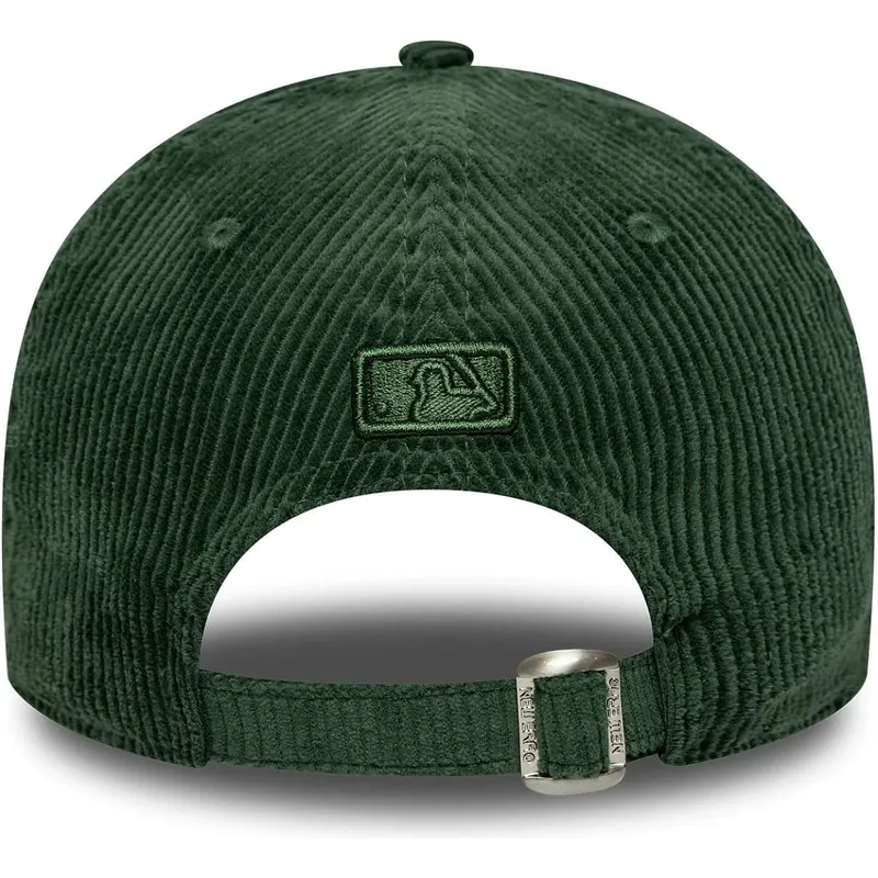 casquette-courbee-verte-ajustable-avec-logo-vert-9forty-m-crown-cord-new-york-yankees-mlb-new-era