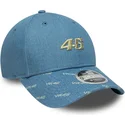 casquette-courbee-bleue-snapback-9forty-m-crown-denim-valentino-rossi-vr46-motogp-new-era
