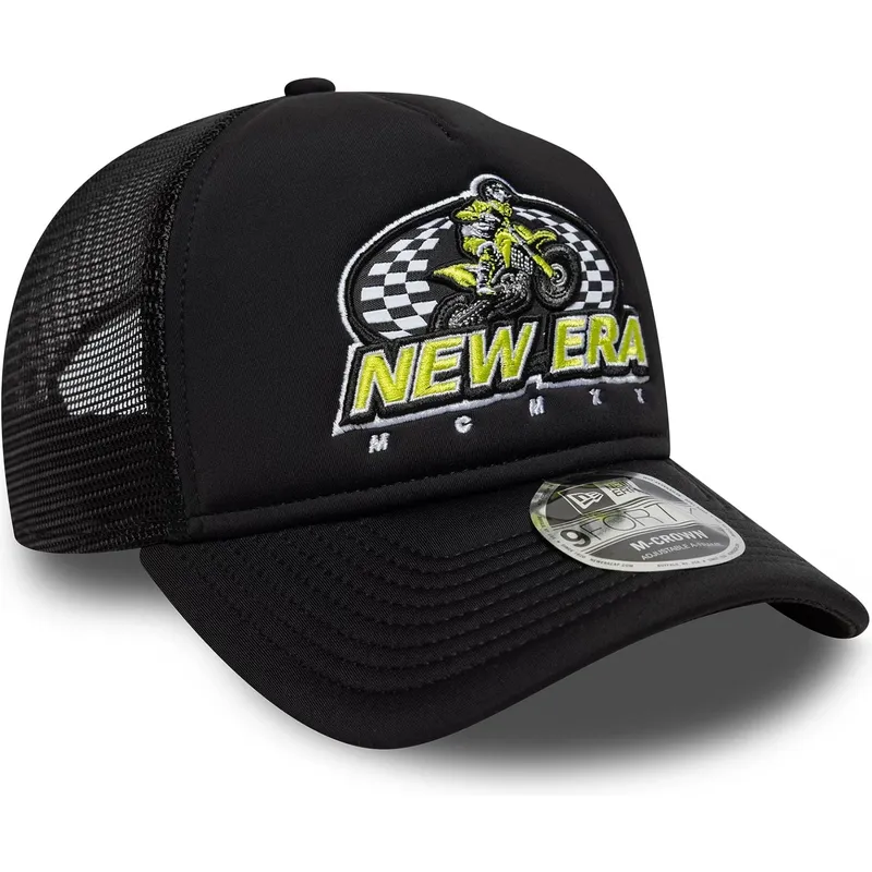 casquette-trucker-noire-9forty-m-crown-graphic-new-era