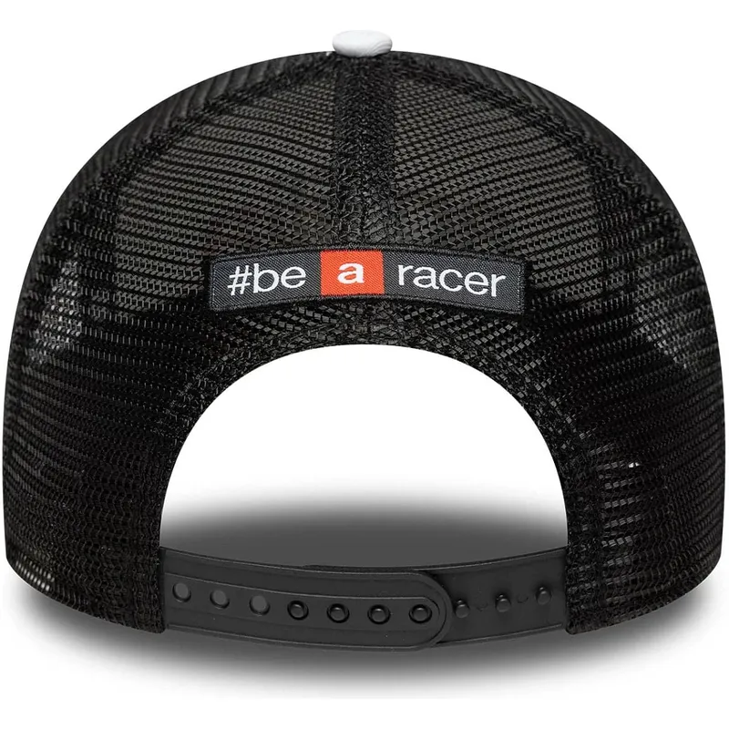 casquette-trucker-blanche-et-noire-a-frame-wordmark-aprilia-piaggio-new-era