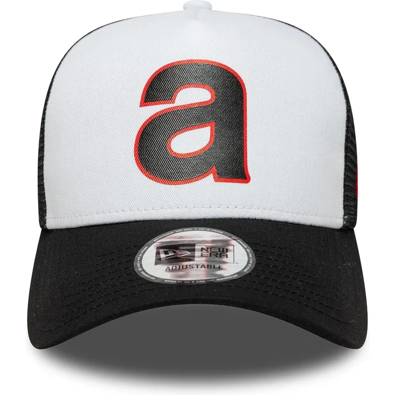 casquette-trucker-blanche-et-noire-e-frame-aprilia-piaggio-new-era