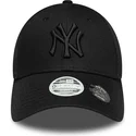 casquette-courbee-noire-ajustable-avec-logo-noir-pour-femme-9forty-bow-back-new-york-yankees-mlb-new-era