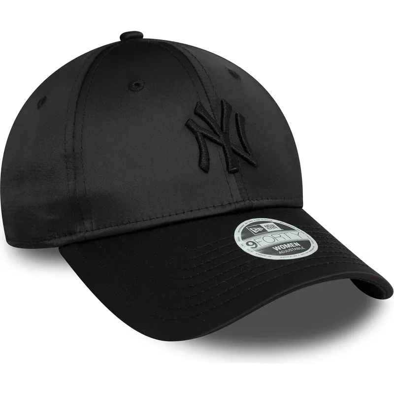 casquette-courbee-noire-snapback-avec-logo-noir-pour-femme-9forty-satin-new-york-yankees-mlb-new-era