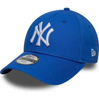 Casquette courbée bleue ajustable pour enfant 9FORTY League Essential New York Yankees MLB New Era