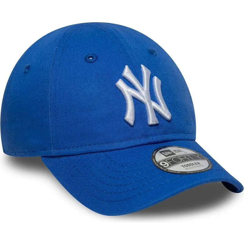 casquette-courbee-bleue-ajustable-pour-enfant-pequeno-9forty-league-essential-new-york-yankees-mlb-new-era