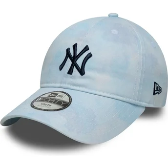 Casquette courbée bleue ajustable pour enfant 9TWENTY Tie Dye New York Yankees MLB New Era