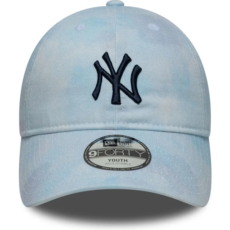 casquette-courbee-bleue-ajustable-pour-enfant-9twenty-tie-dye-new-york-yankees-mlb-new-era
