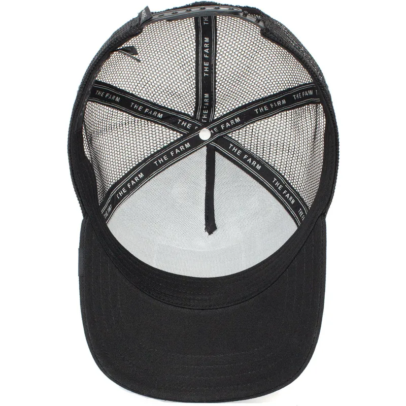 casquette-trucker-noire-chacal-jackal-the-farm-premium-goorin-bros