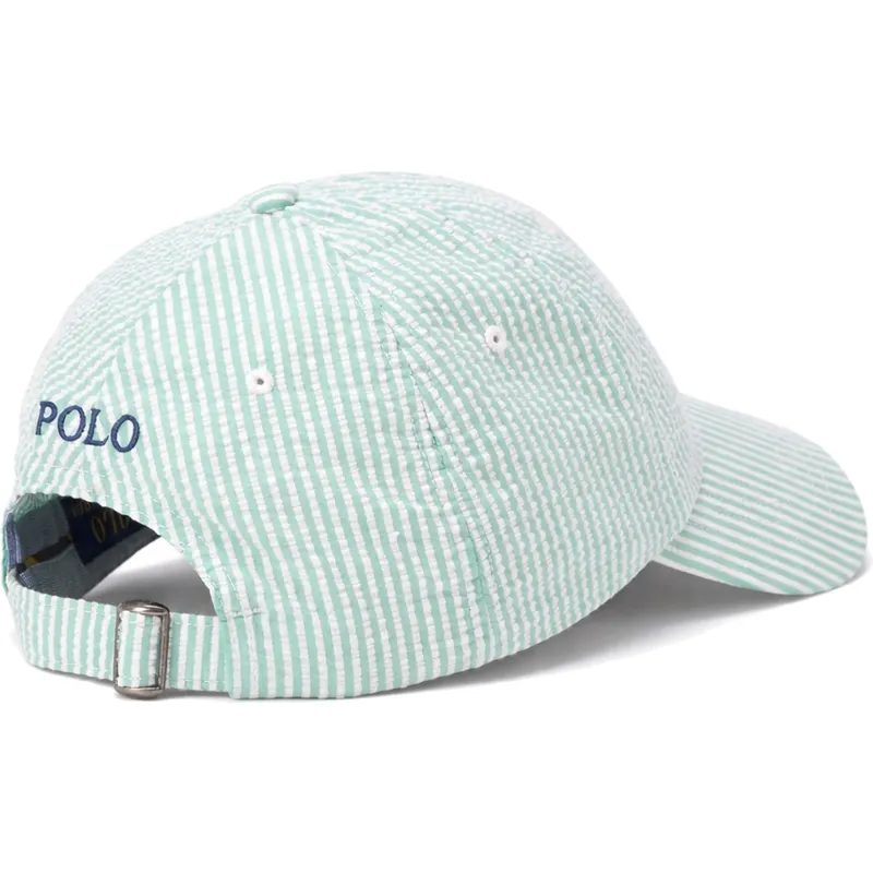casquette-courbee-verte-ajustable-stretch-seersucker-polo-ralph-lauren