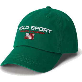 Casquette courbée verte ajustable Sport Twill Polo Ralph Lauren