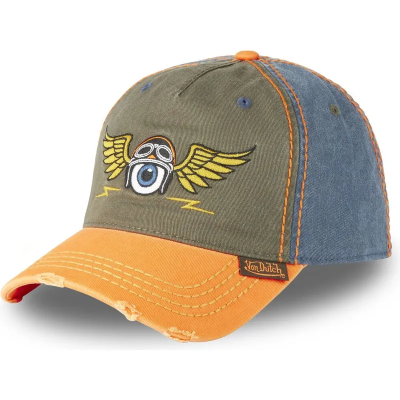 casquette-courbee-multicolore-ajustable-retro14-von-dutch