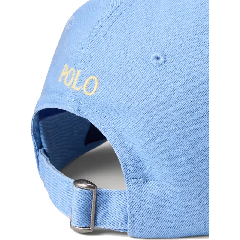 casquette-courbee-bleue-ajustable-cotton-chino-classic-sport-polo-ralph-lauren