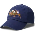 casquette-courbee-bleue-marine-ajustable-twill-triple-pony-polo-ralph-lauren