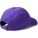 casquette-courbee-violette-ajustable-avec-logo-vert-cotton-chino-classic-sport-polo-ralph-lauren