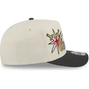 casquette-courbee-beige-et-noire-snapback-9fifty-a-frame-classic-vegas-golden-knights-nhl-new-era