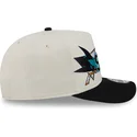 casquette-courbee-beige-et-noire-snapback-9fifty-a-frame-classic-san-jose-sharks-nhl-new-era