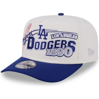 Casquette courbée beige et bleue snapback 9FIFTY A Frame Classic Los Angeles Dodgers MLB New Era