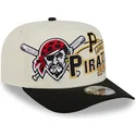 casquette-courbee-beige-et-noire-snapback-9fifty-a-frame-classic-pittsburgh-pirates-mlb-new-era
