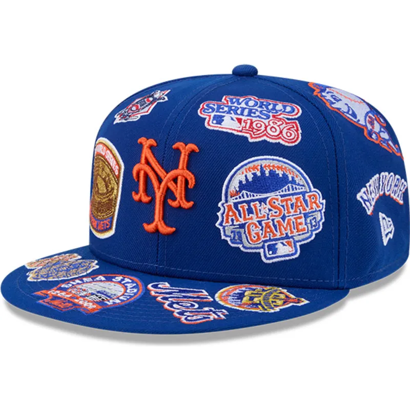 casquette-plate-bleue-ajustee-59fifty-all-over-new-york-mets-mlb-new-era