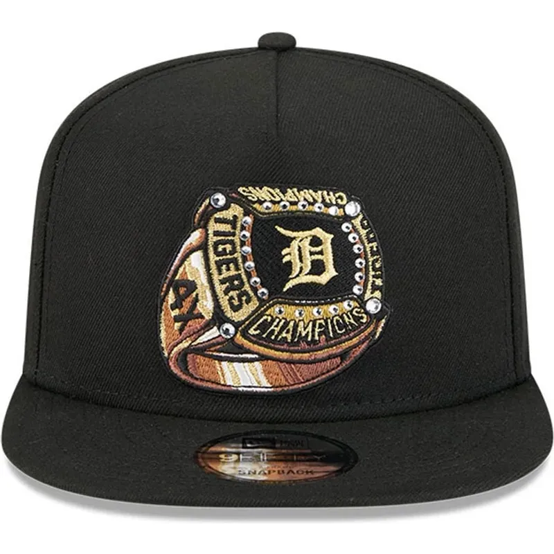 casquette-plate-noire-snapback-9fifty-a-frame-ring-detroit-tigers-mlb-new-era