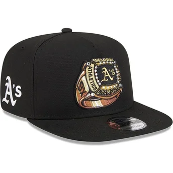 Casquette plate noire snapback 9FIFTY A Frame Ring Oakland Athletics MLB New Era