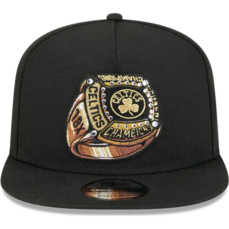 casquette-plate-noire-snapback-9fifty-a-frame-ring-boston-celtics-nba-new-era