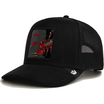 Casquette trucker noire scorpion Deadly Black Out Scorpion Metallic The Farm Goorin Bros.