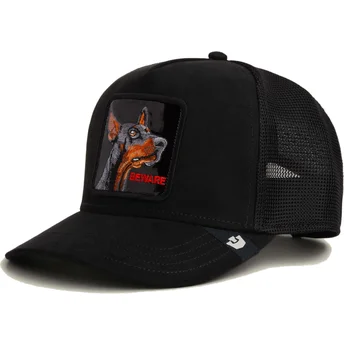 Casquette trucker noire chien dobermann Black Out Doberman Metallic The Farm Goorin Bros.