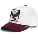 casquette-trucker-blanche-et-grenat-aigle-represent-microsuede-eagle-the-farm-goorin-bros