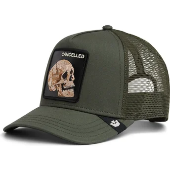 Casquette trucker verte crâne The Cancelled Skull The Farm Goorin Bros.