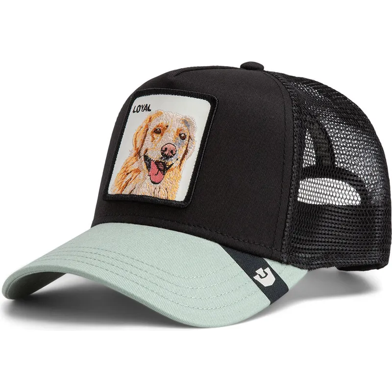 casquette-trucker-noire-et-verte-chien-labrador-retriever-the-loyal-dog-the-farm-goorin-bros